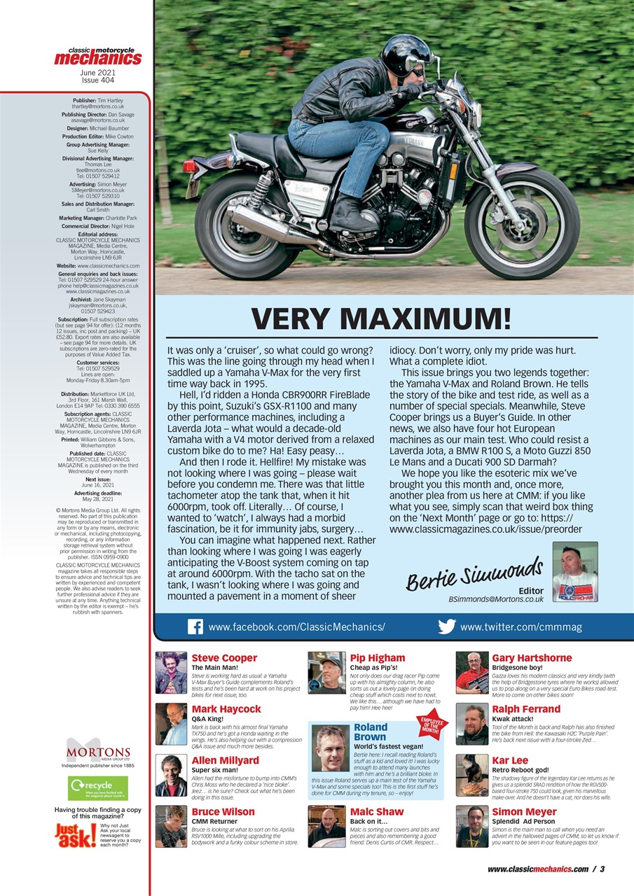 Classic Motorcycle Mechanics Preview Pages