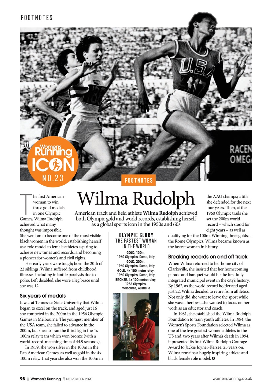 Women’s Running Preview Pages