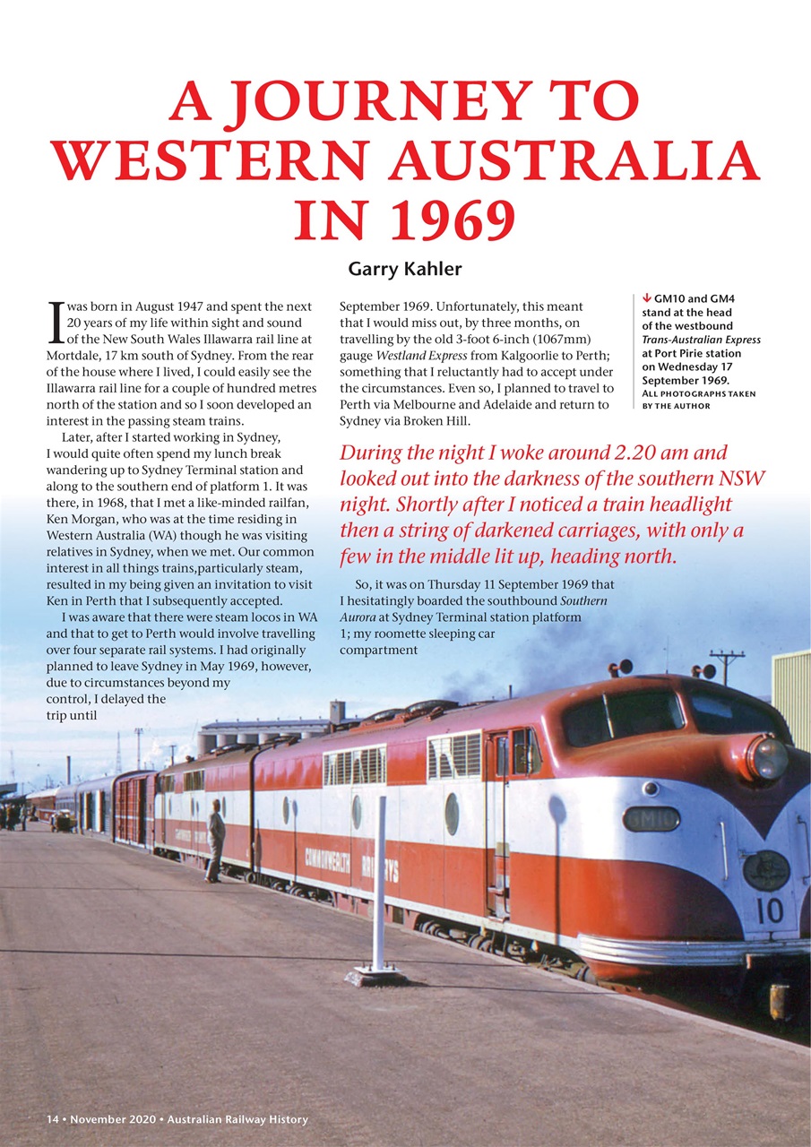 Australian Railway History Preview Pages
