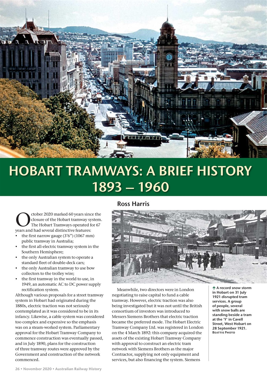 Australian Railway History Preview Pages