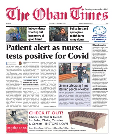 The Oban Times & Lochaber Times issue 22nd October 2020