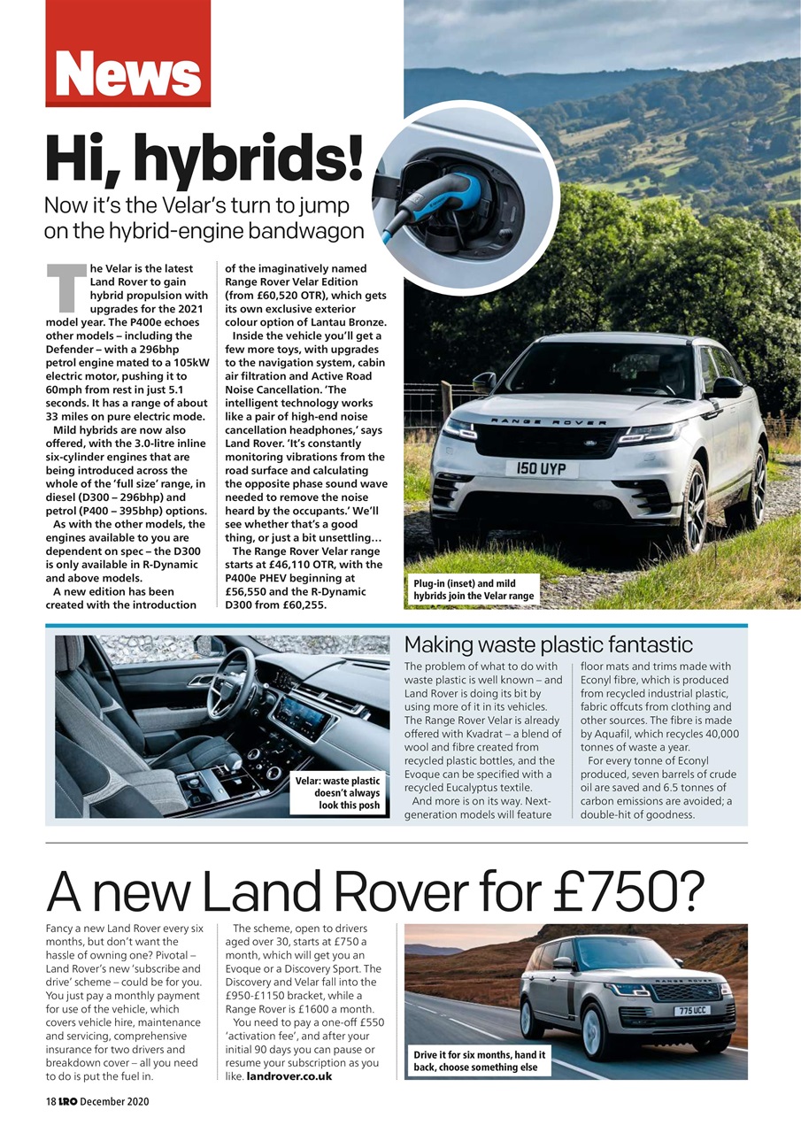 Land Rover Owner Preview Pages