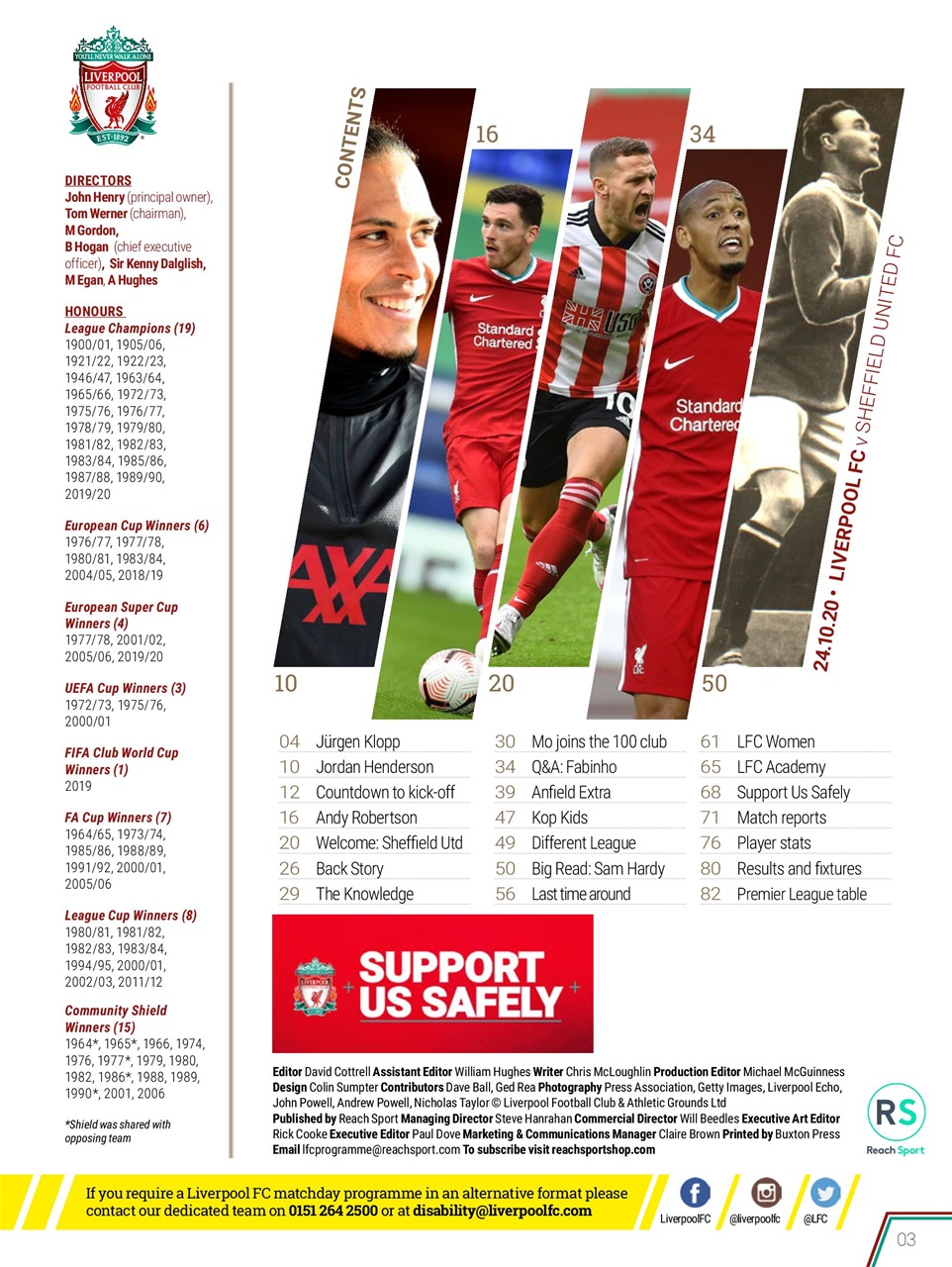 Liverpool FC Programmes Preview Pages