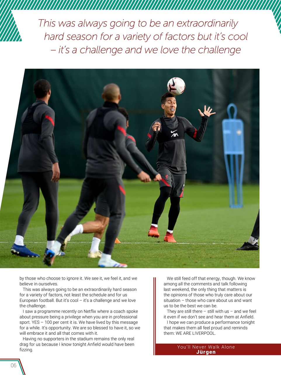 Liverpool FC Programmes Preview Pages
