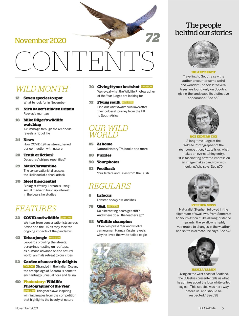 BBC Wildlife Magazine Preview Pages