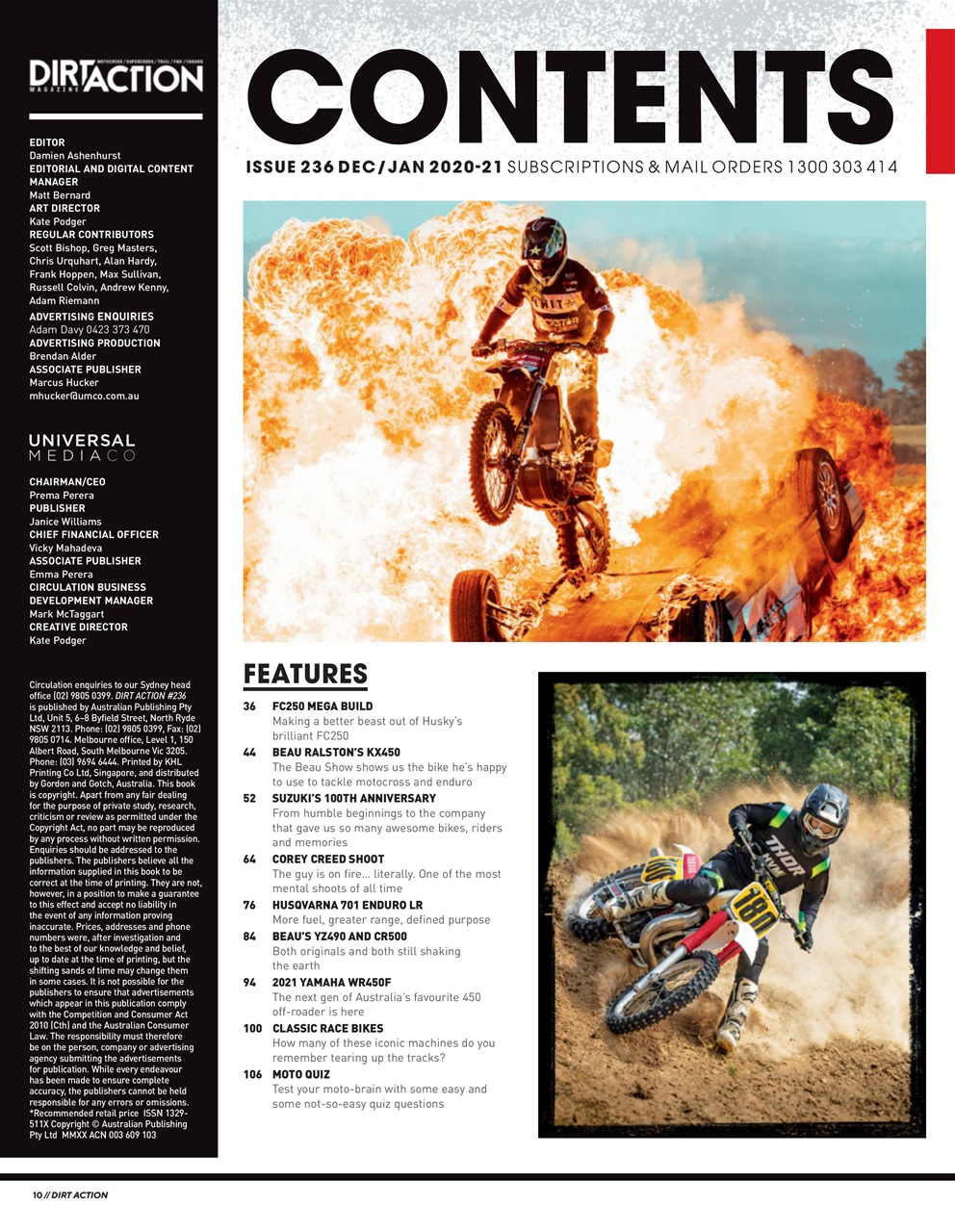 Dirt Action Preview Pages