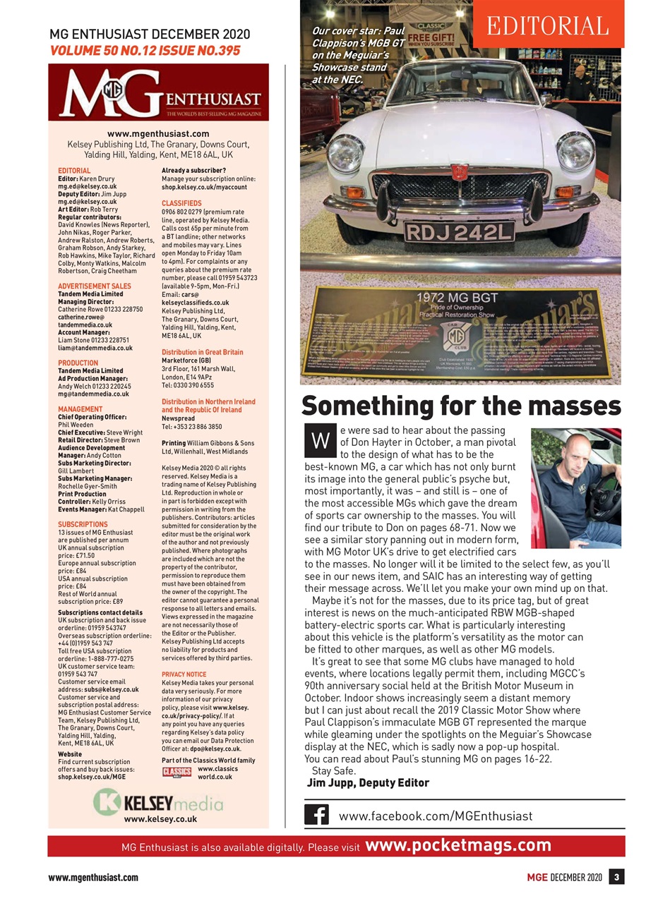 MG Enthusiast Preview Pages