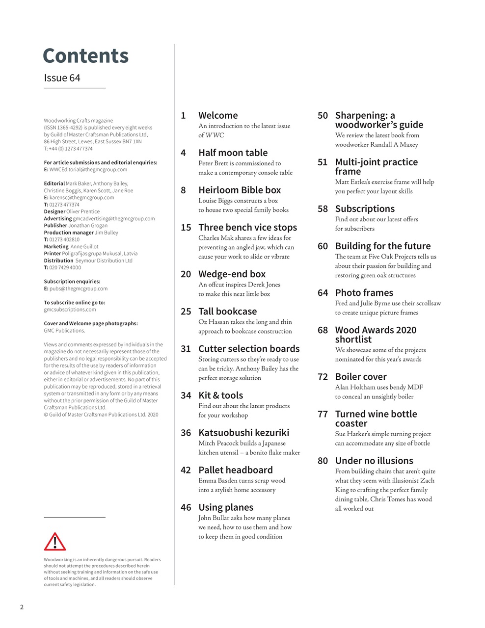 Woodworking Crafts Magazine Preview Pages