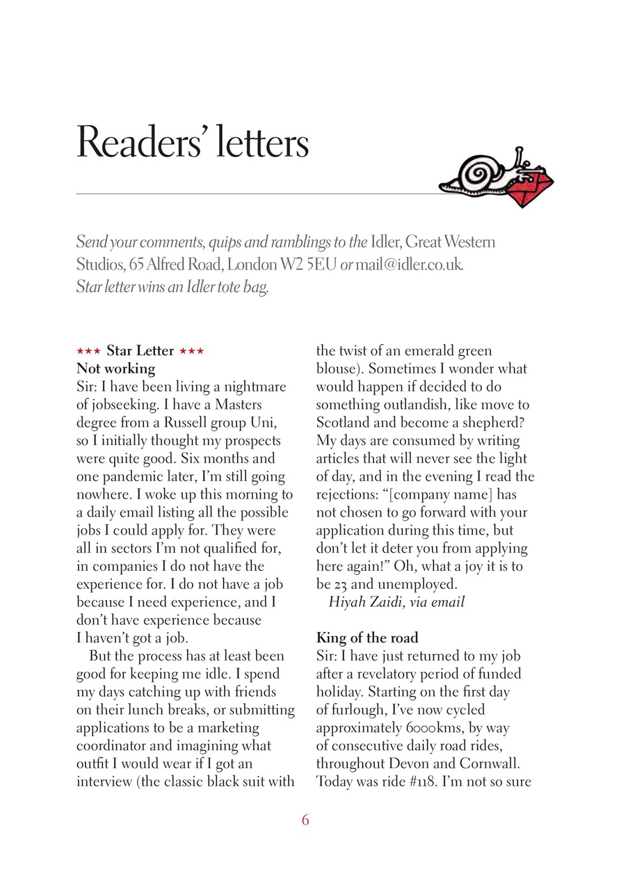 The Idler Magazine Preview Pages