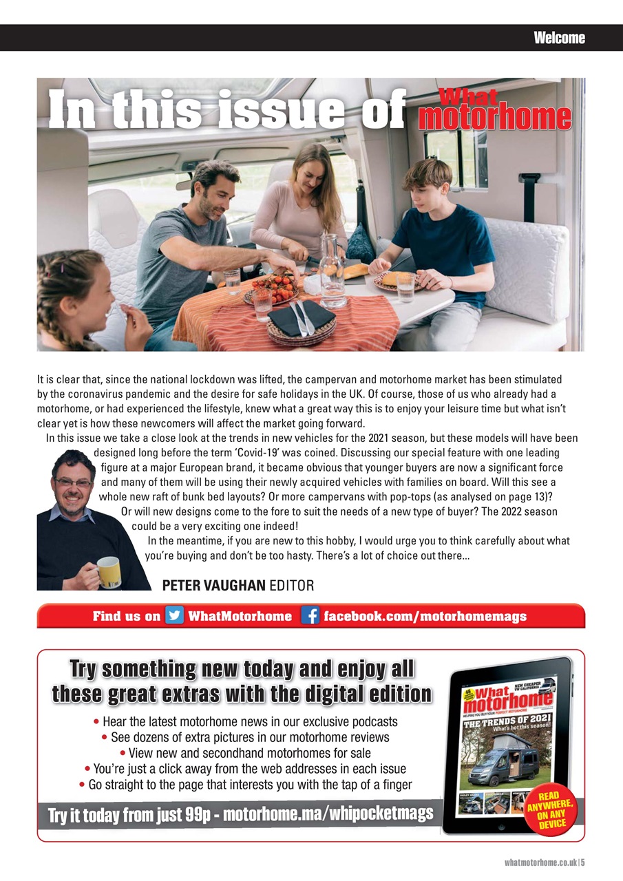 What Motorhome magazine Preview Pages