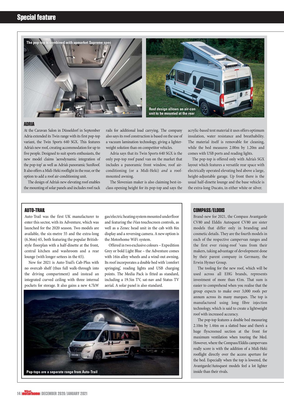 What Motorhome magazine Preview Pages