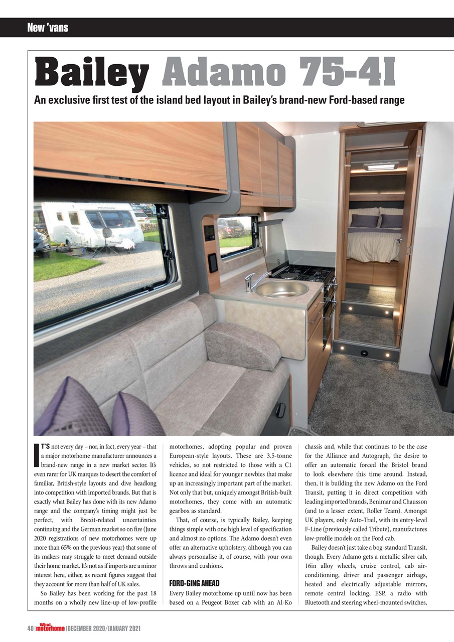 What Motorhome magazine Preview Pages