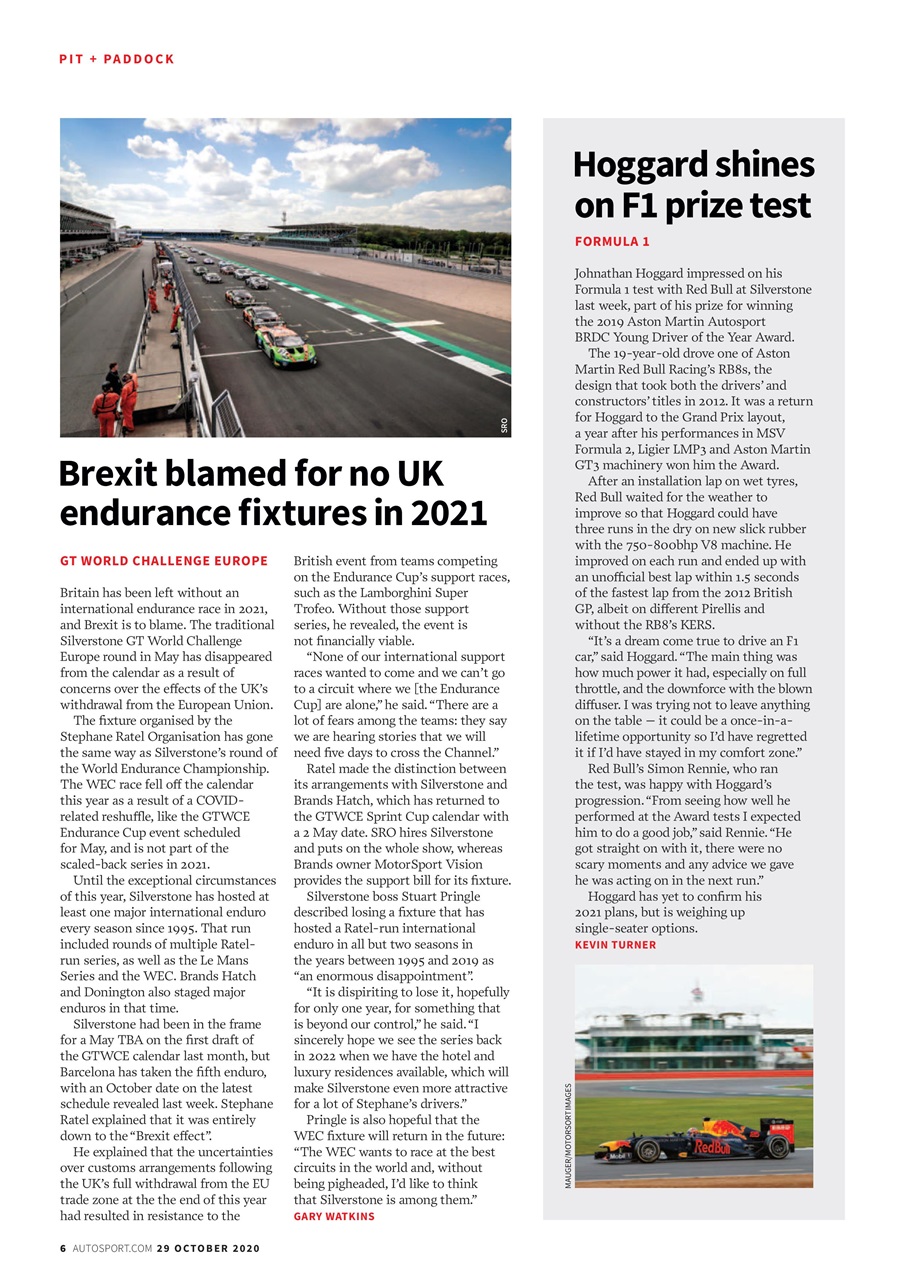 Autosport Preview Pages