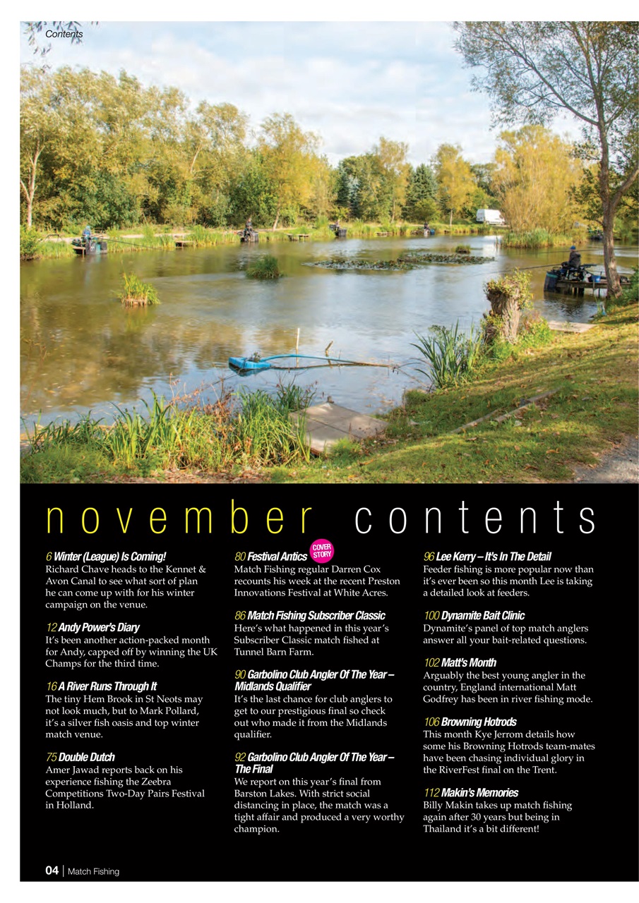 Match Fishing Preview Pages