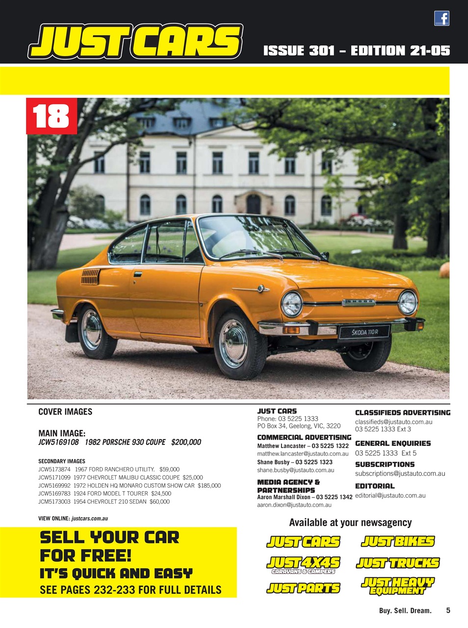 JUST CARS Preview Pages