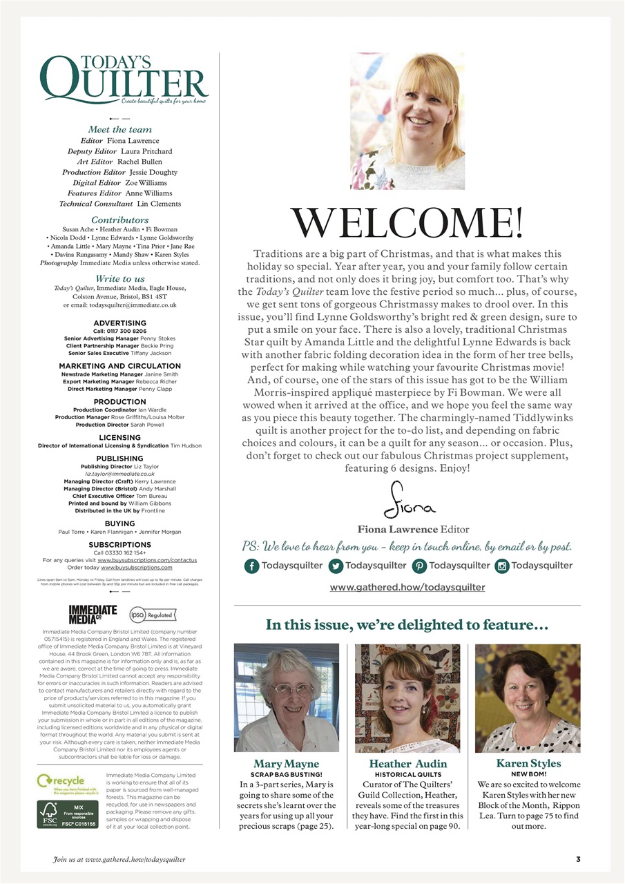 Today’s Quilter Preview Pages