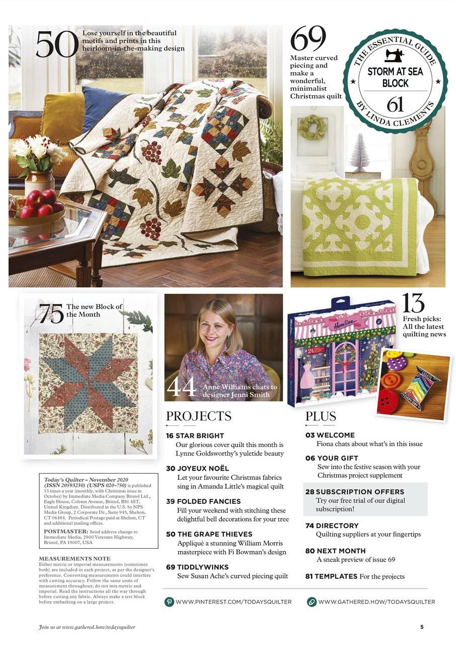 Today’s Quilter Preview Pages