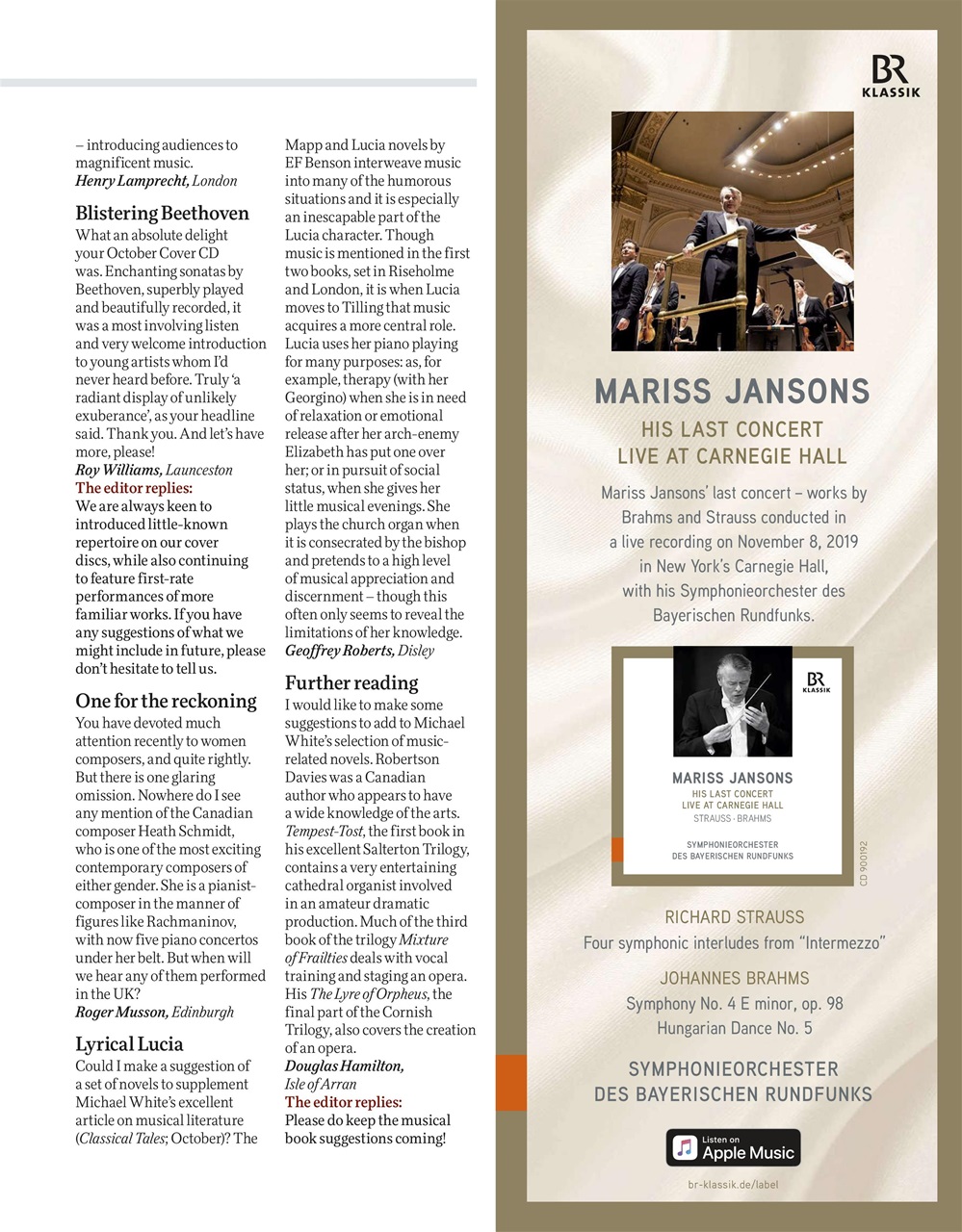 BBC Music Magazine Preview Pages