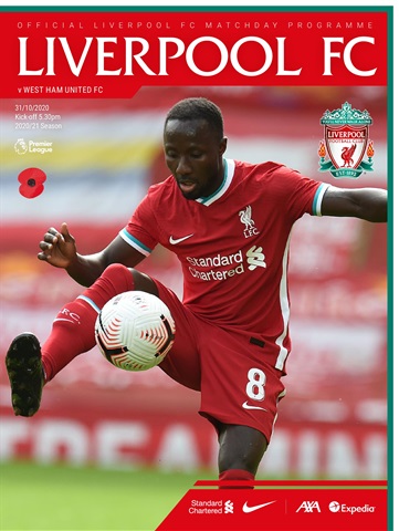 Liverpool FC Programmes issue vs West Ham United 20/21