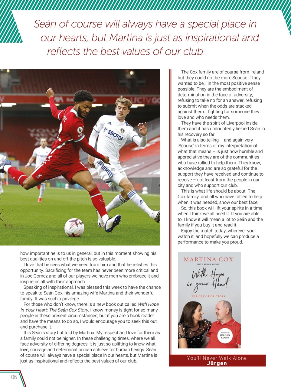 Liverpool FC Programmes Preview Pages