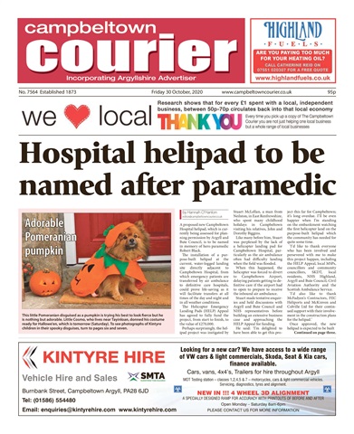 Campbeltown Courier issue 30/10/20