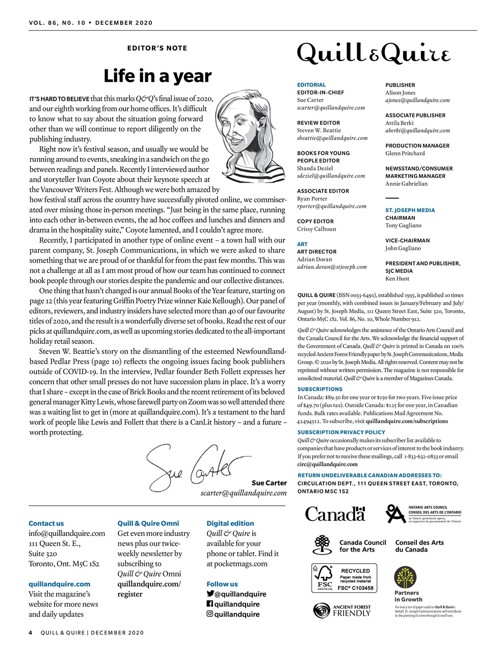 Quill & Quire Preview Pages