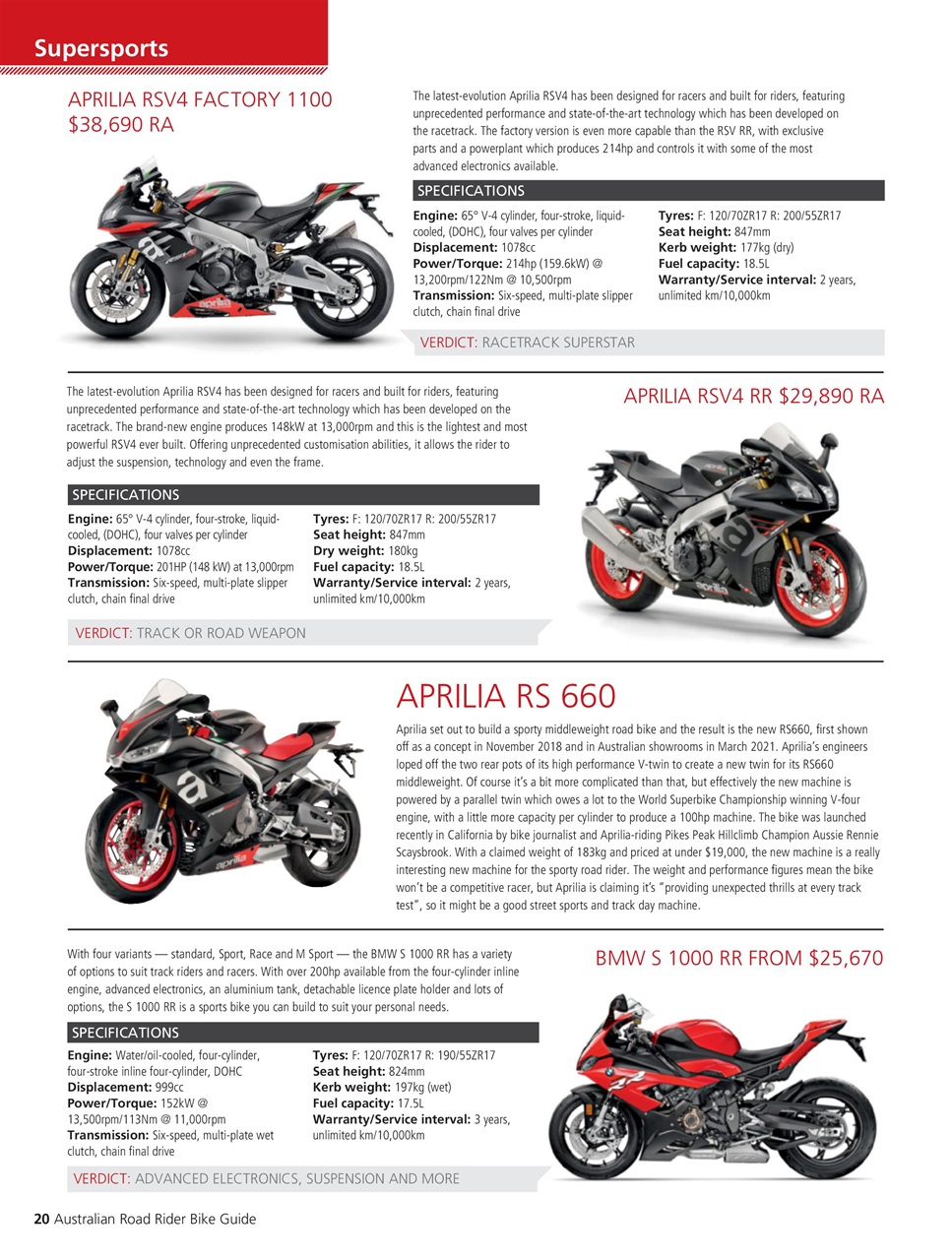 Road Rider Bike Guide Preview Pages
