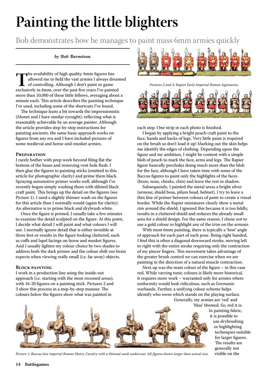 Miniature Wargames Preview Pages