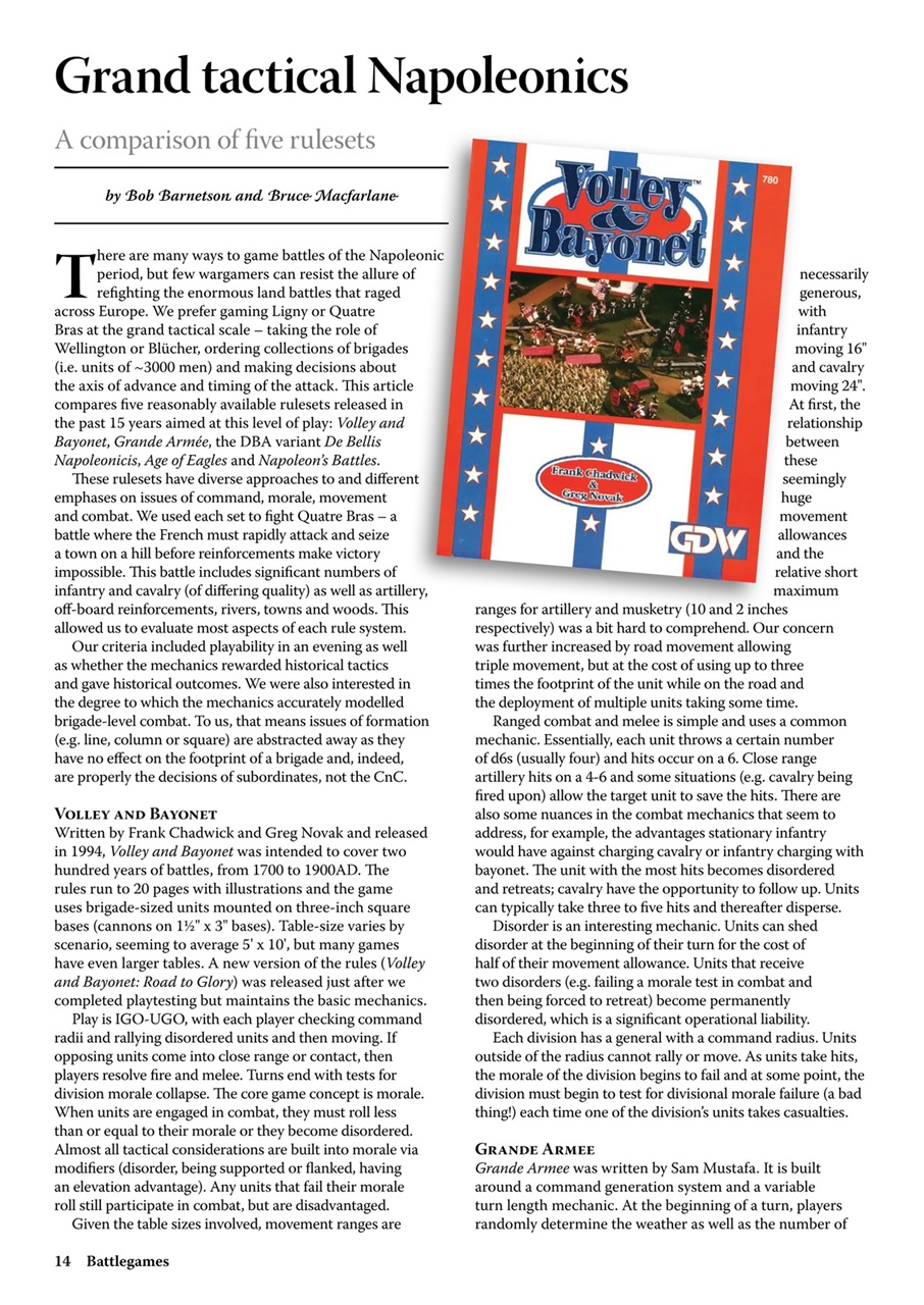 Miniature Wargames Preview Pages