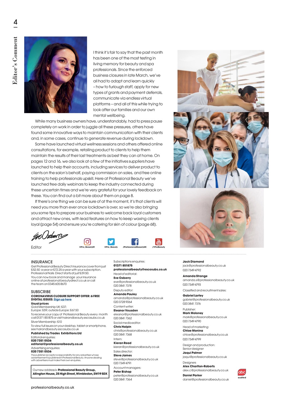 Professional Beauty Preview Pages
