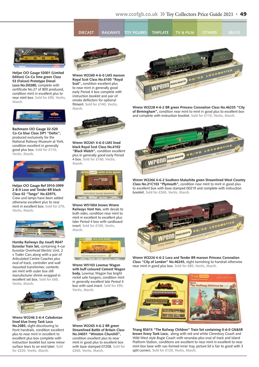 Toy Collectors Price Guide Preview Pages
