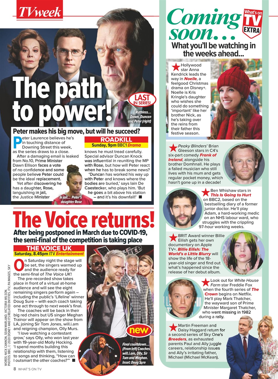 What's on TV Preview Pages