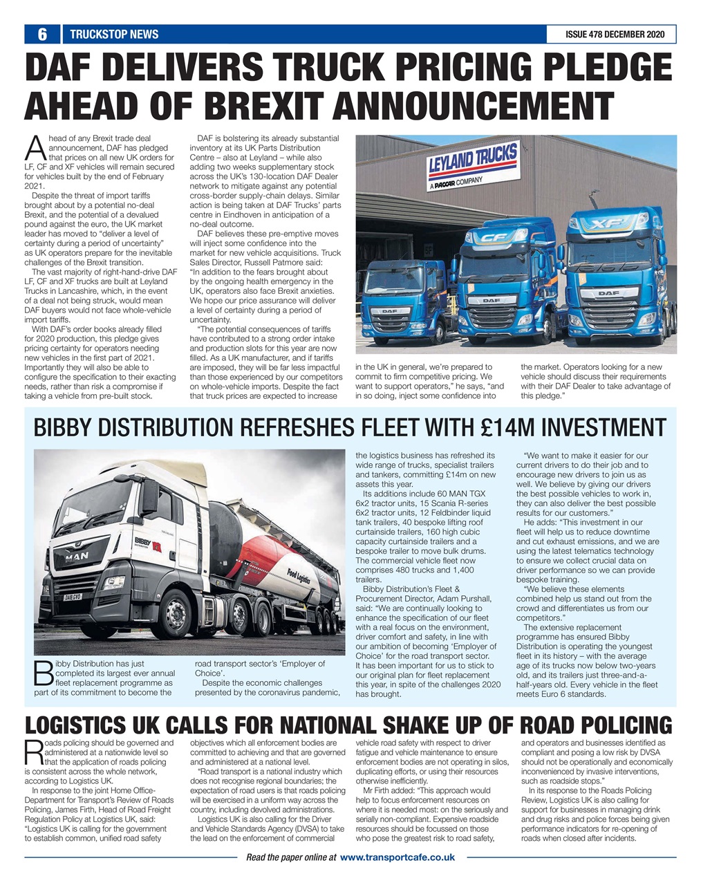 Truckstop News Preview Pages