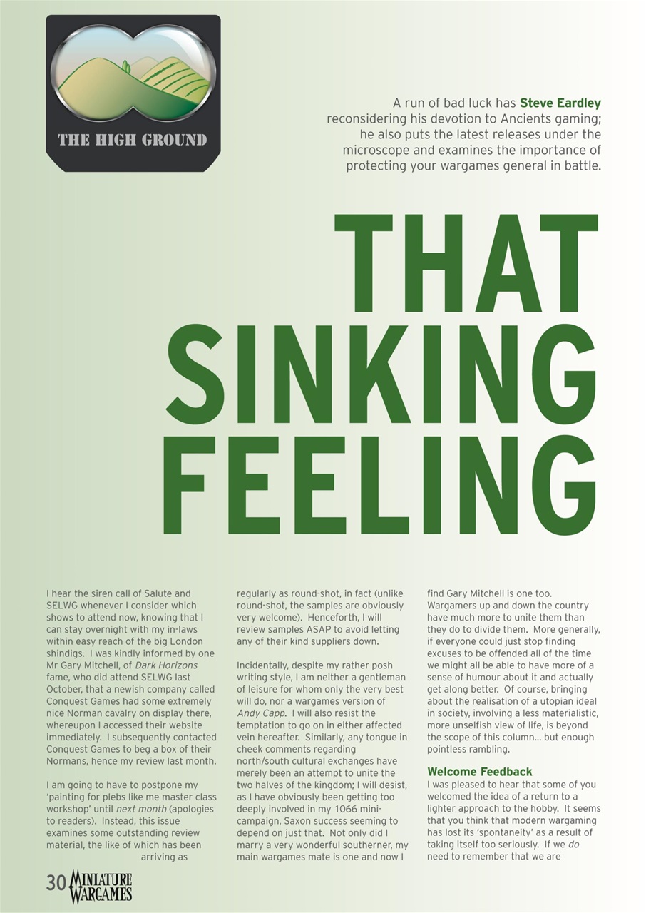 Miniature Wargames Preview Pages