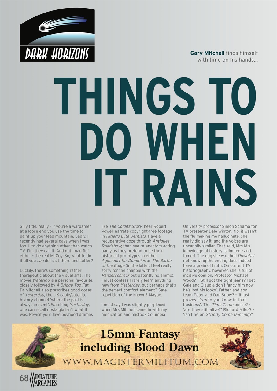 Miniature Wargames Preview Pages