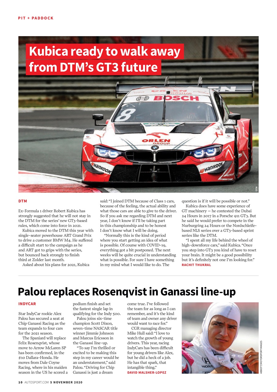 Autosport Preview Pages
