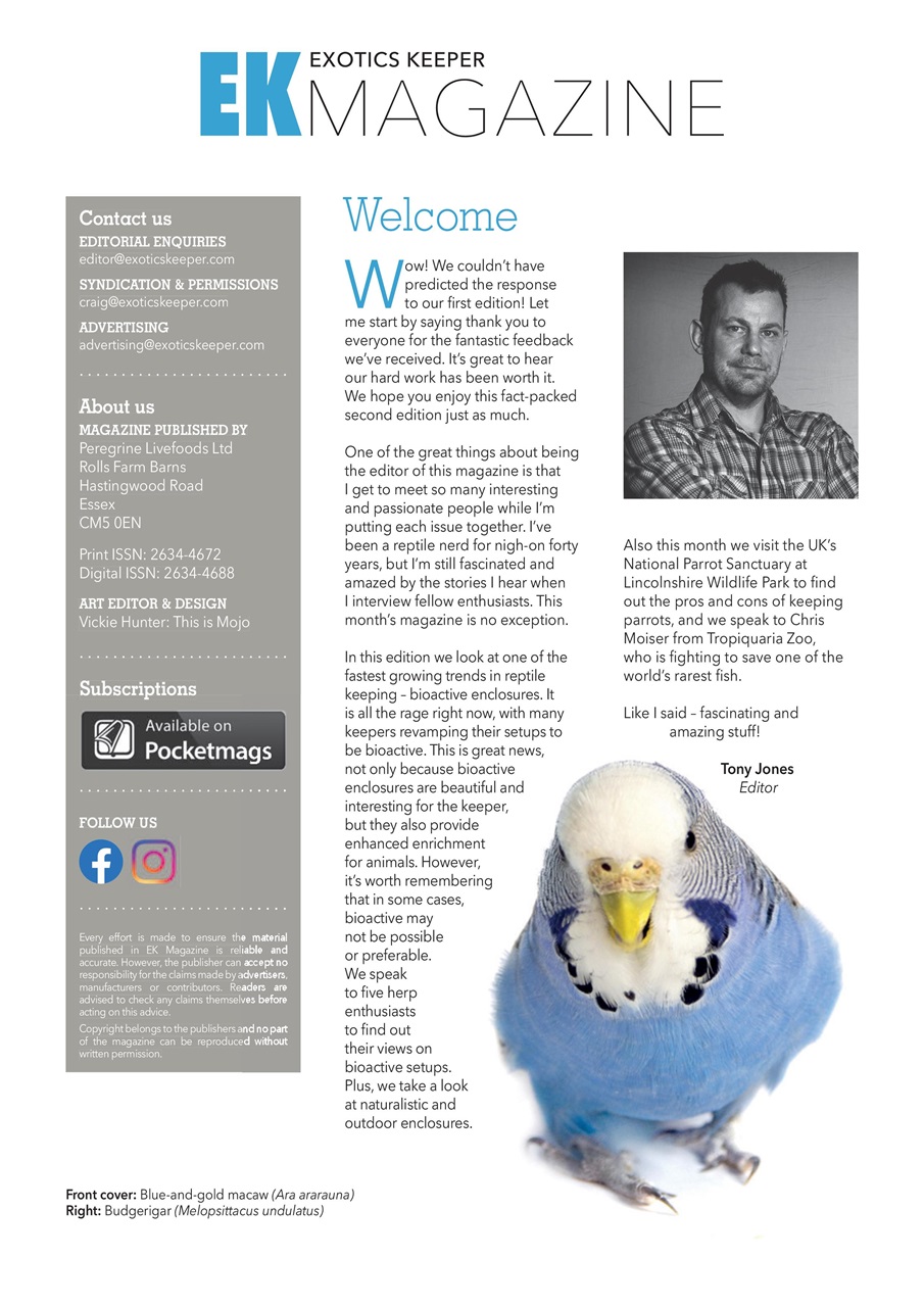 Exotics Keeper Preview Pages