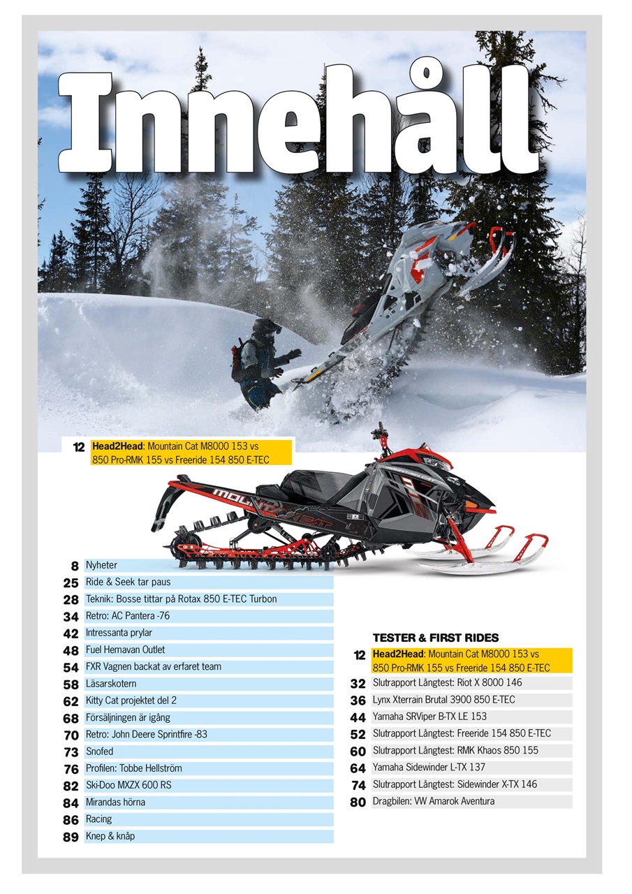Tidningen Snöskoter Preview Pages