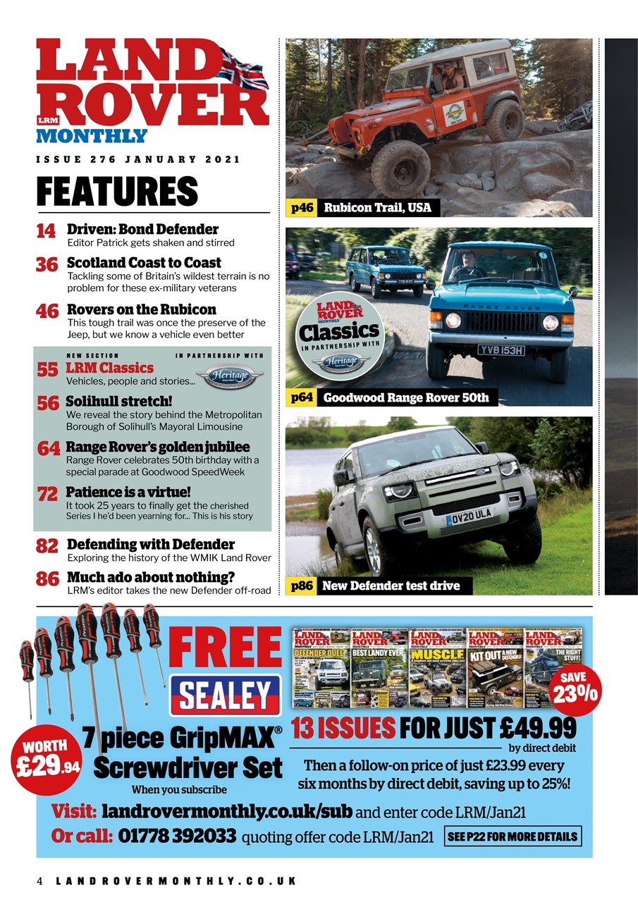 Land Rover Monthly Preview Pages