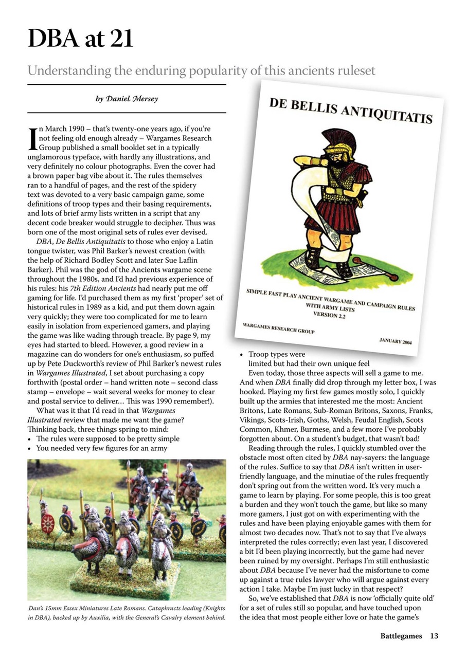 Miniature Wargames Preview Pages