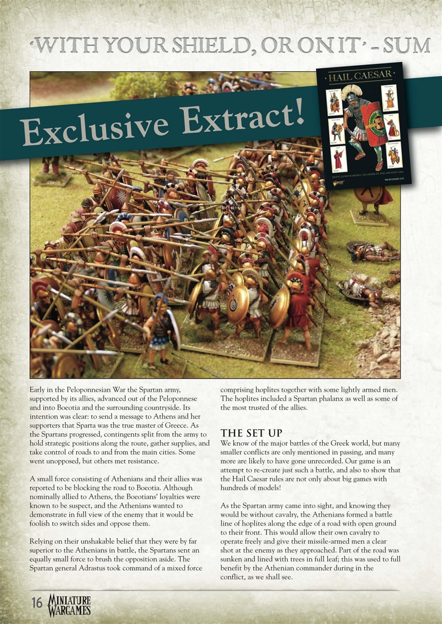 Miniature Wargames Preview Pages