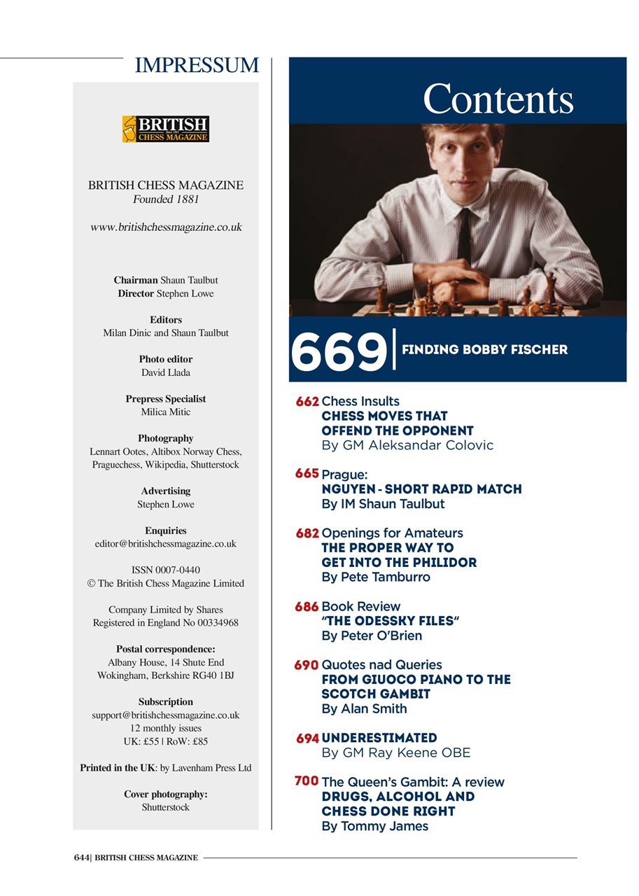 British Chess Magazine Preview Pages
