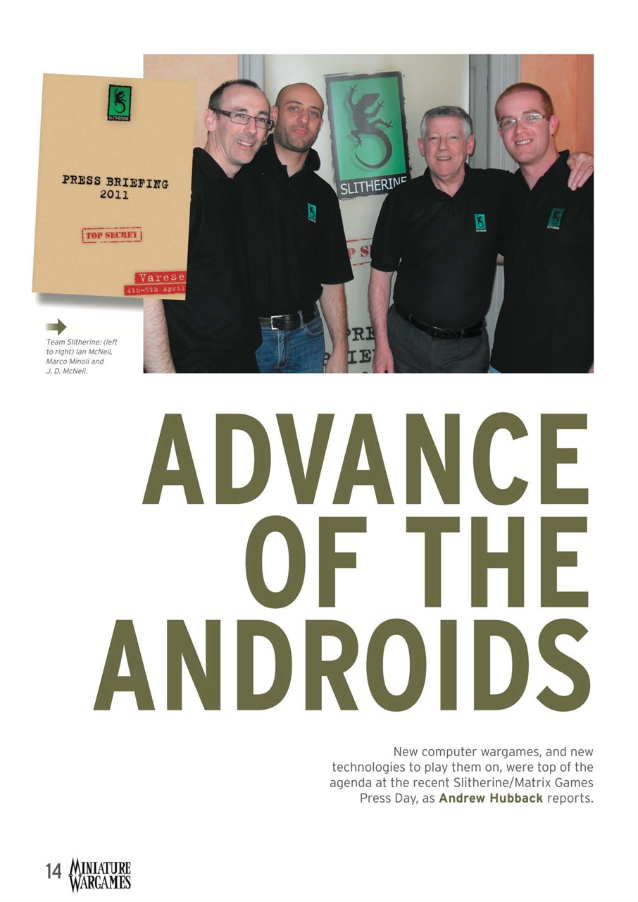 Miniature Wargames Preview Pages