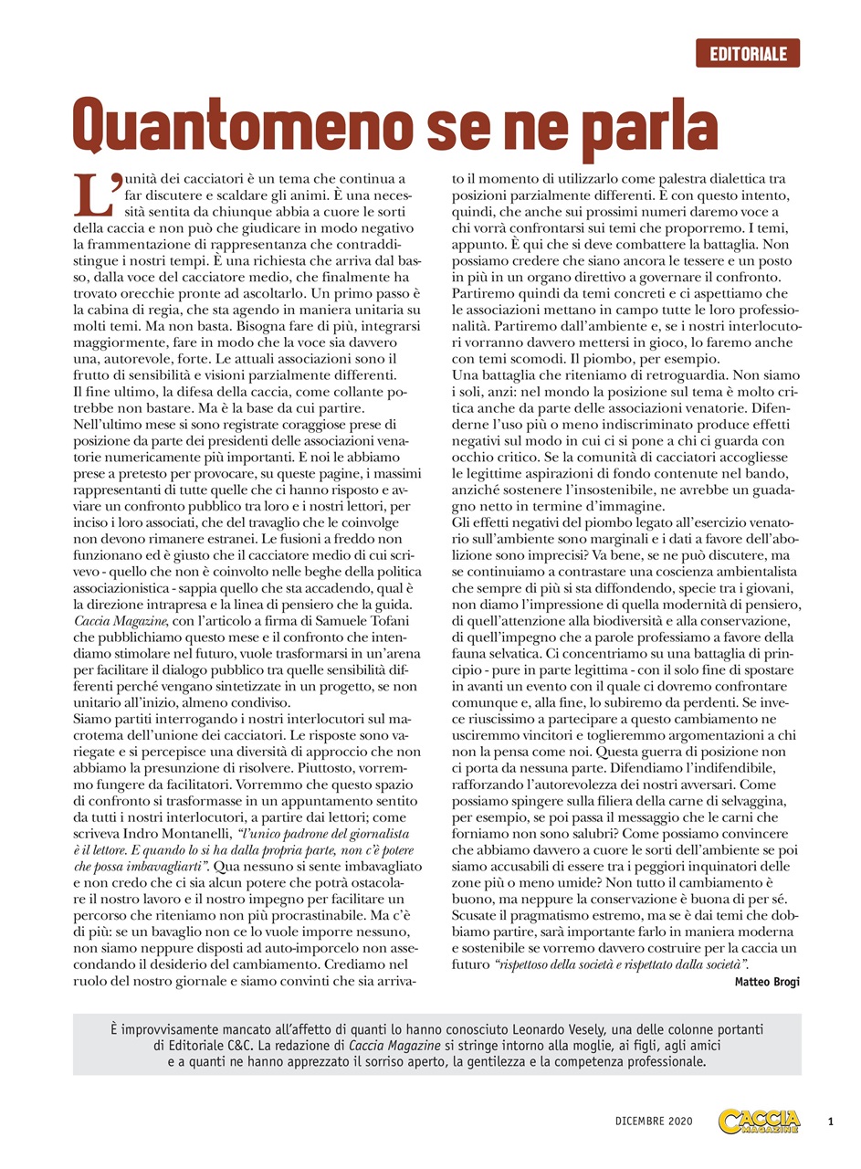Caccia Magazine Preview Pages