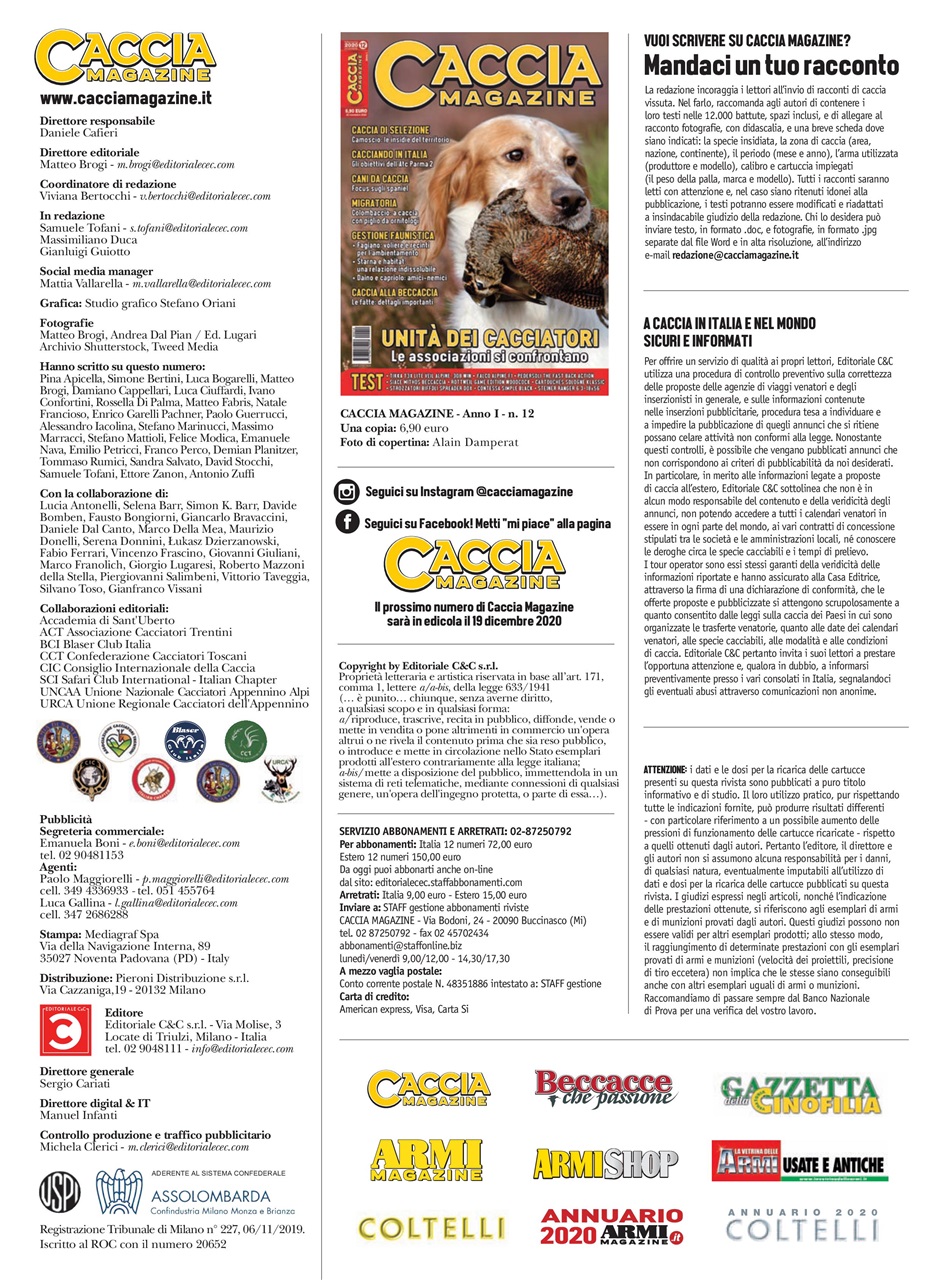 Caccia Magazine Preview Pages