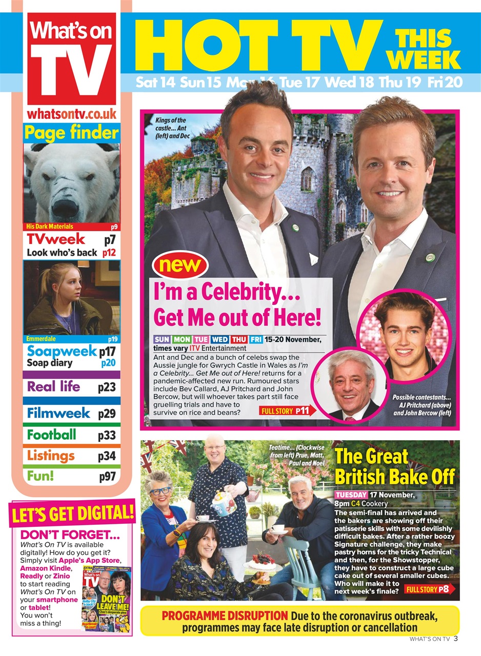 What's on TV Preview Pages