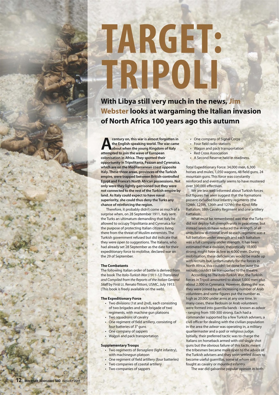 Miniature Wargames Preview Pages