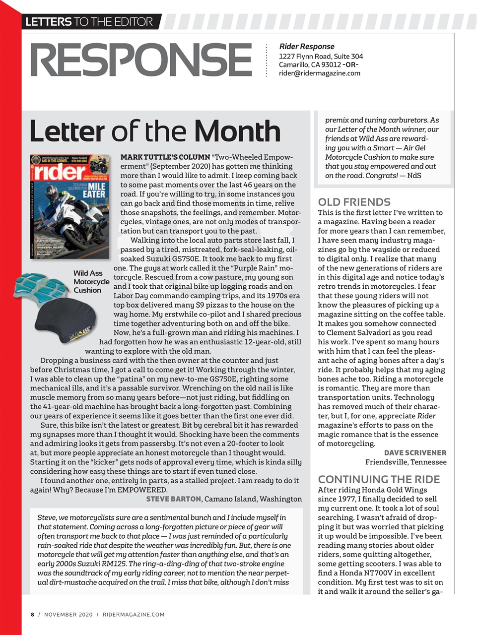 Rider Magazine Preview Pages