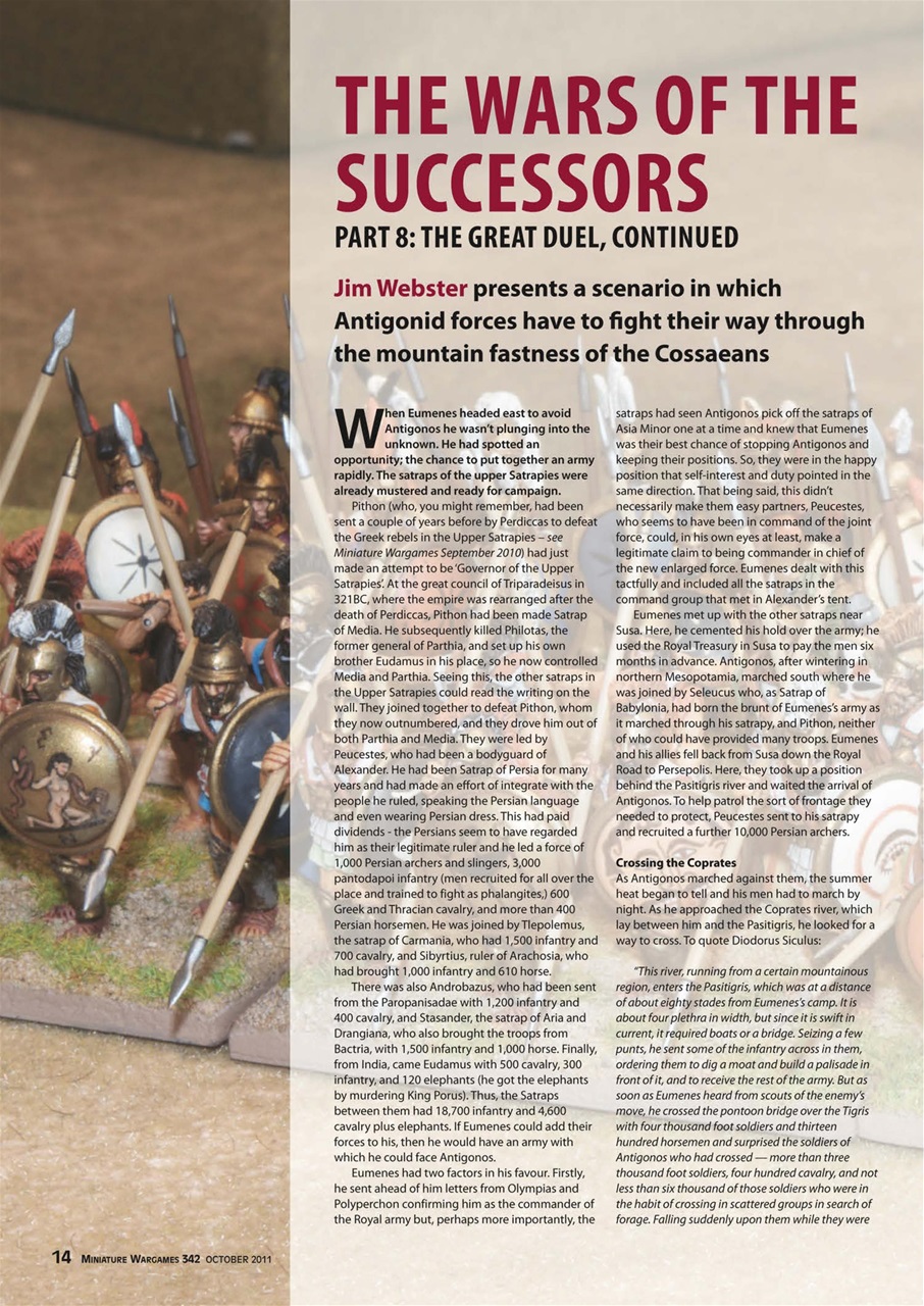 Miniature Wargames Preview Pages