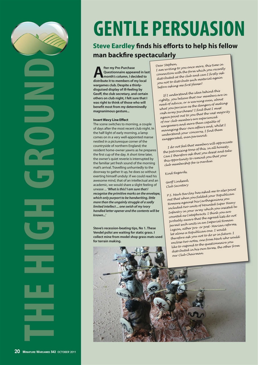 Miniature Wargames Preview Pages